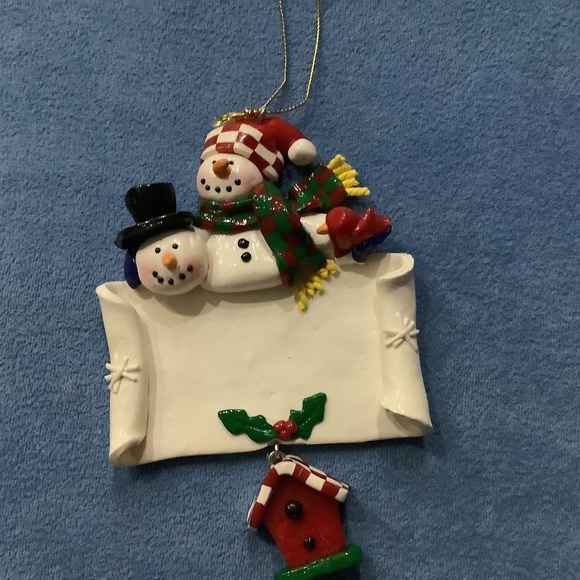 Christmas trees Snowmen ornament, Personalize - Picture 1 of 4